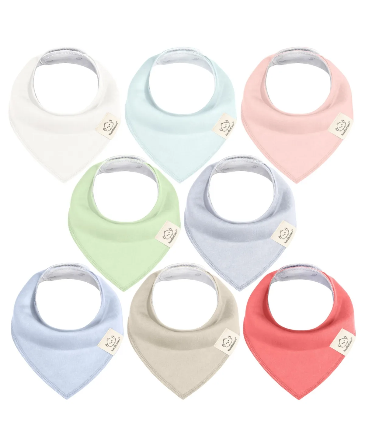8pk Baby Bandana Bibs by Keababies
