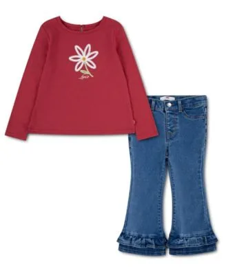 Flower Top Ruffle Jeans 2-Piece Set by Levi's
