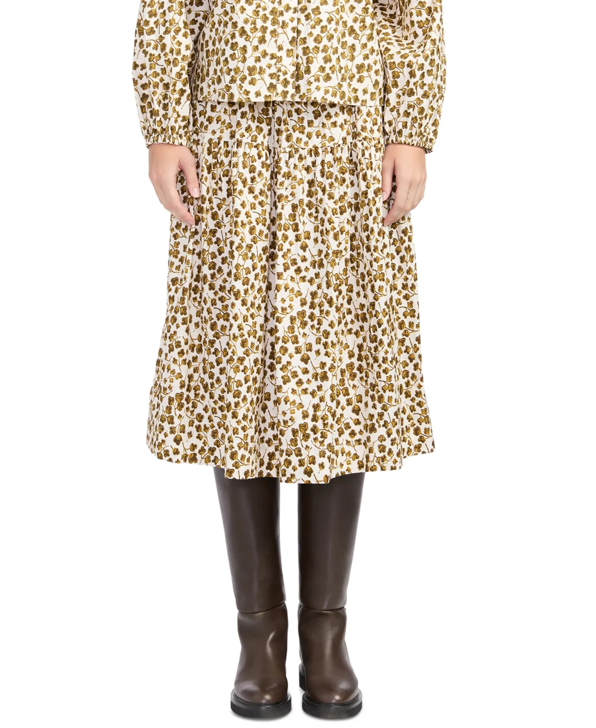 Ruelle A-Line Midi Skirt by Derek Lam
