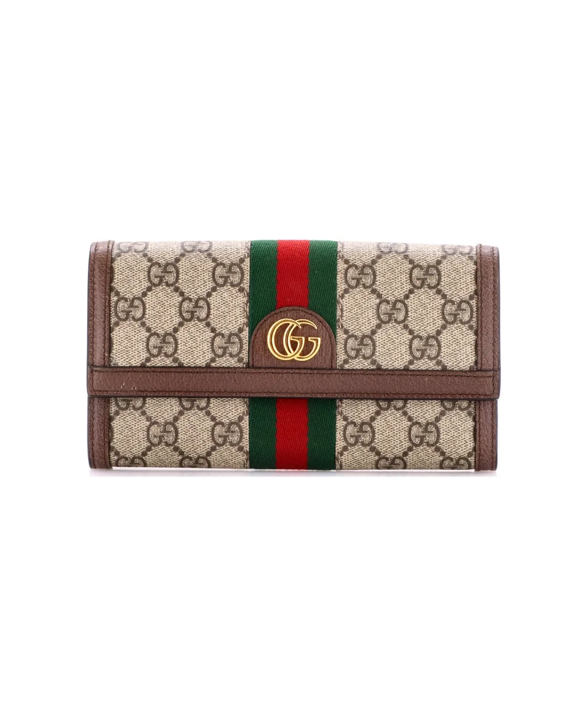 Pre-Owned Gucci Ophidia Continental Wallet Gg Coated Canvas