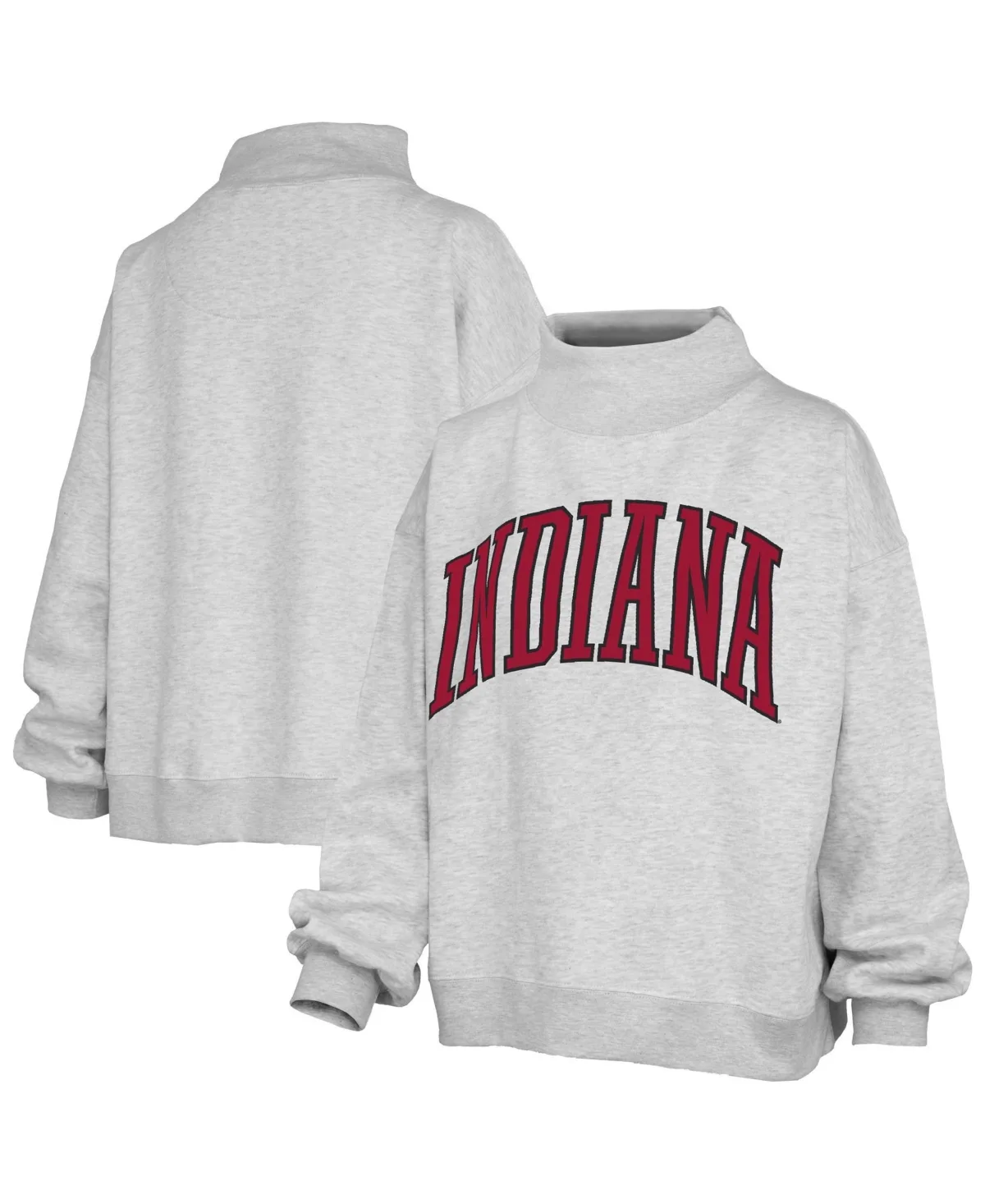 Indiana Hoosiers Oversized Nelson Mock Neck Sweatshirt by Pressbox