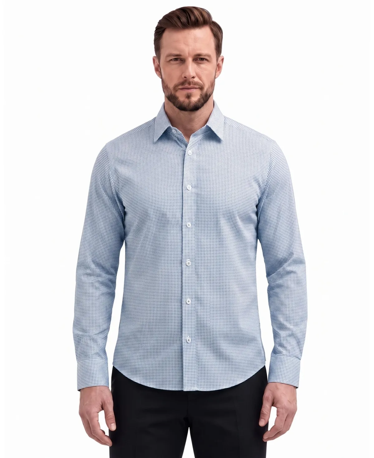 Long-Sleeve Printed Stretch Shirt by Report