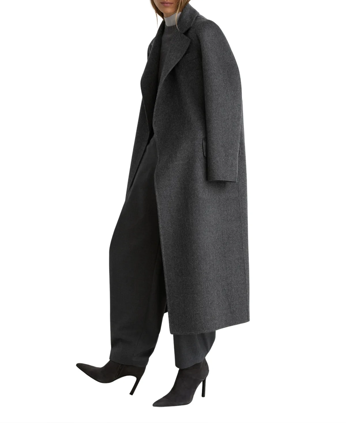 Lucia Wool-Blend Long Coat