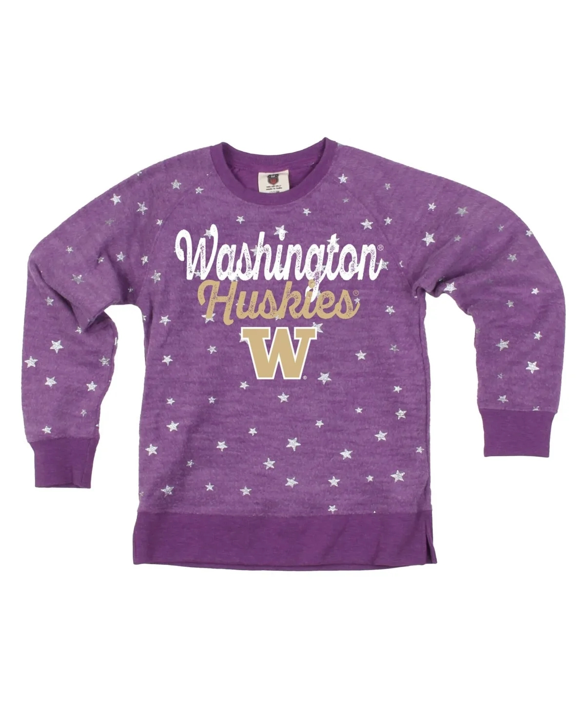 Washington Huskies Shimmer Star Reverse Fleece Sweatshirt by Wes & Willy