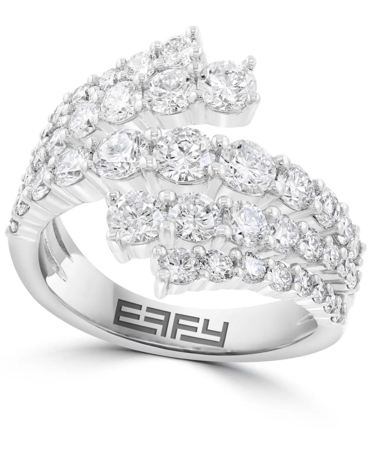 Lab-Grown Diamond Round Ring (2-1/3 Ct.t.w.) in 14k White Gold by Effy Collection