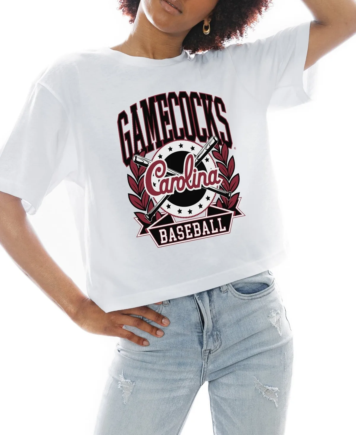 South Carolina Gamecocks Baseball Boxy Fit Cropped T-Shirt by Gameday Couture