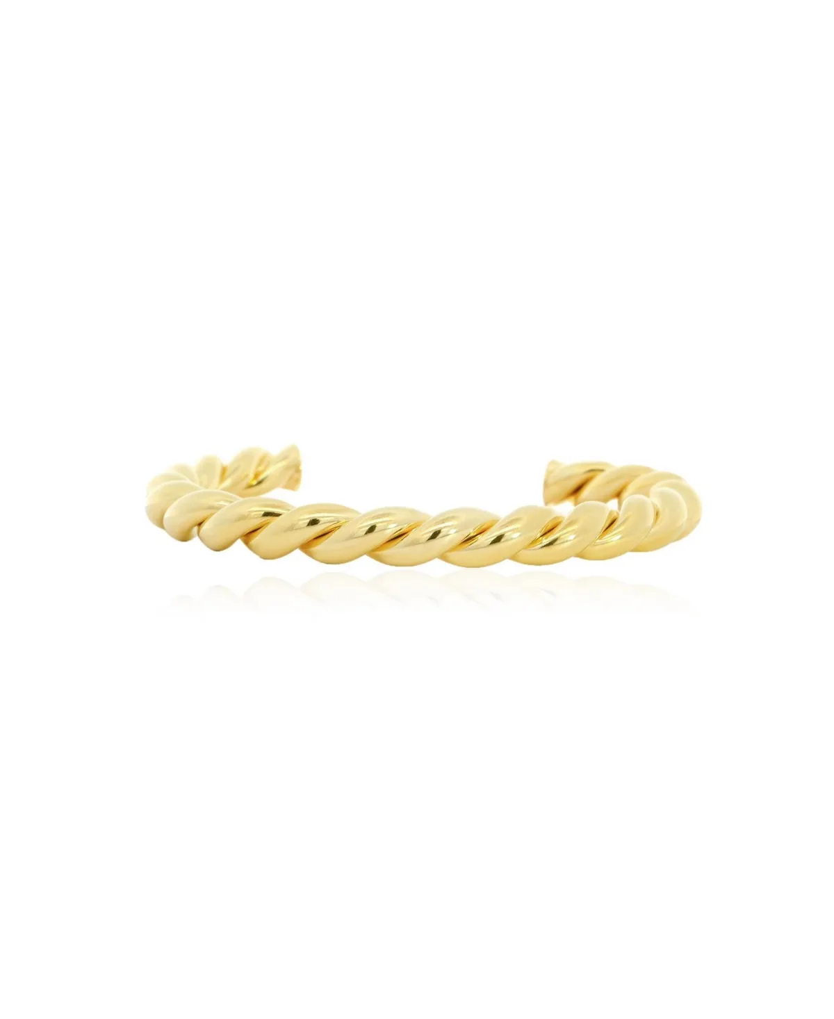 Gold-Tone Twist Cuff Bangle by The Lovery