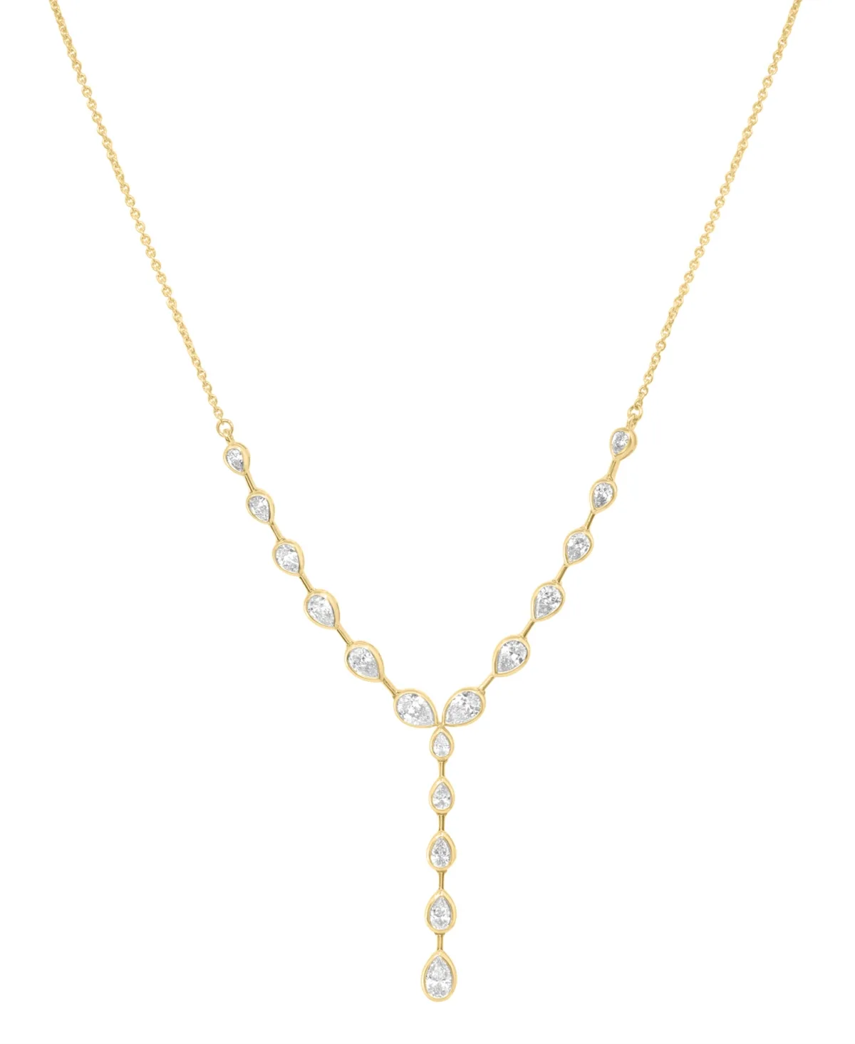 Lab-Grown Diamond Pear-Shape Pendant (2-7/8 ct. t.w.) in 14k Yellow Gold by Effy Collection
