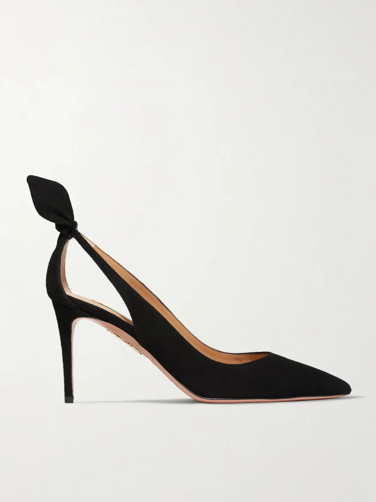 - Bow Tie 85 Suede Pumps -