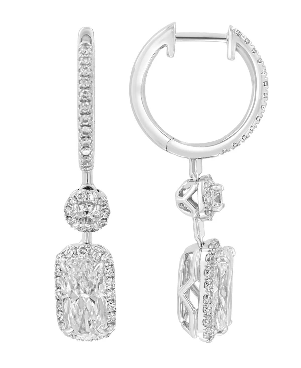 Lab-Grown Diamond Earrings (2-5/8 ct. t.w.) in 14k White Gold by Effy Collection