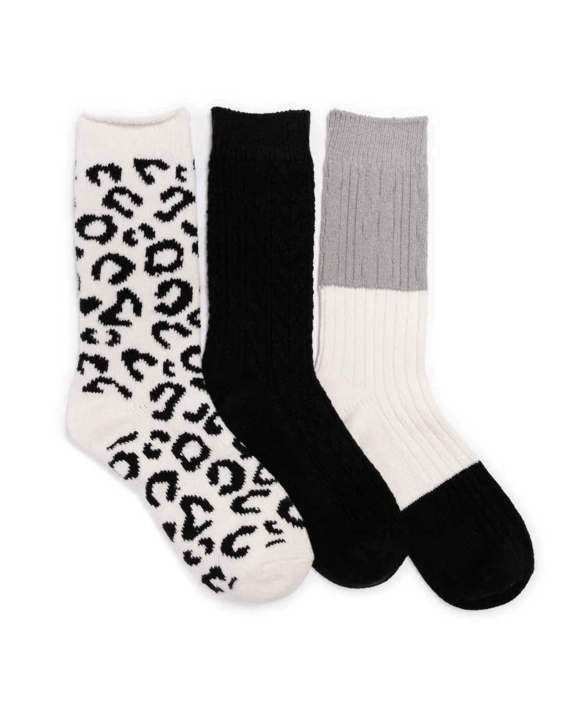 Boot Socks with Ribbed Cuff, 3-Pack