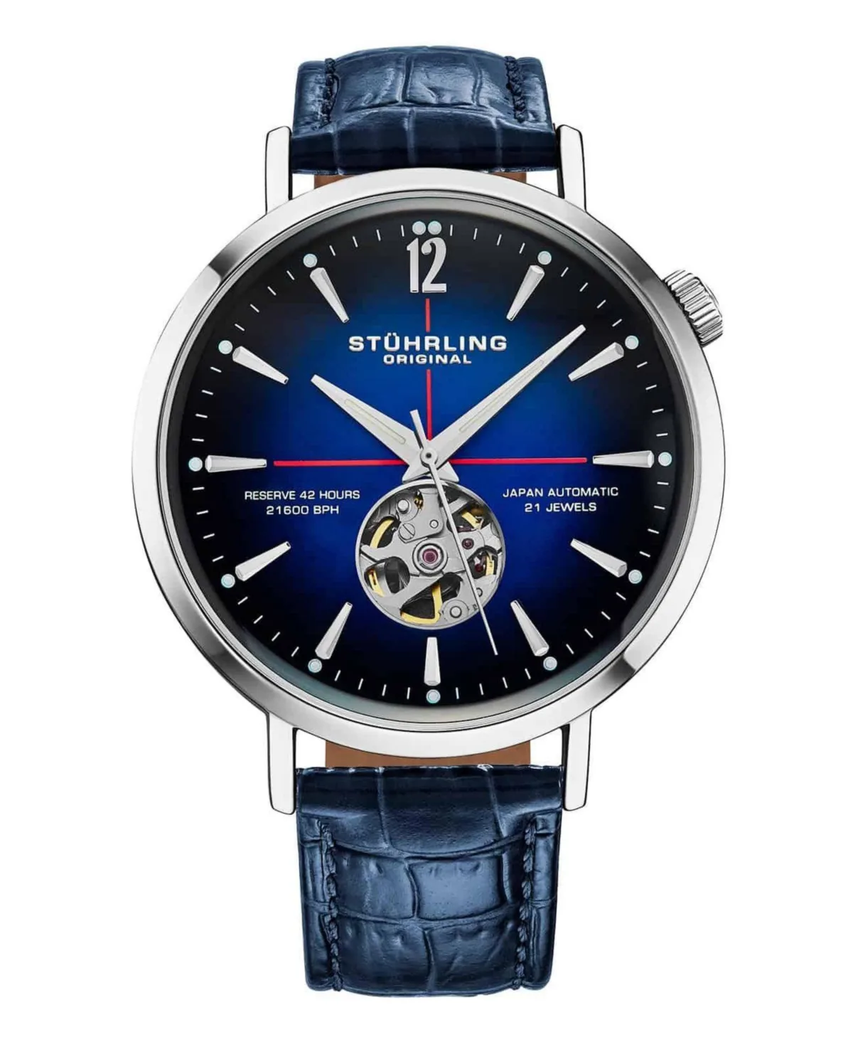 1021 Quasar Skeleton Automatic 42mm Watch by Stuhrling
