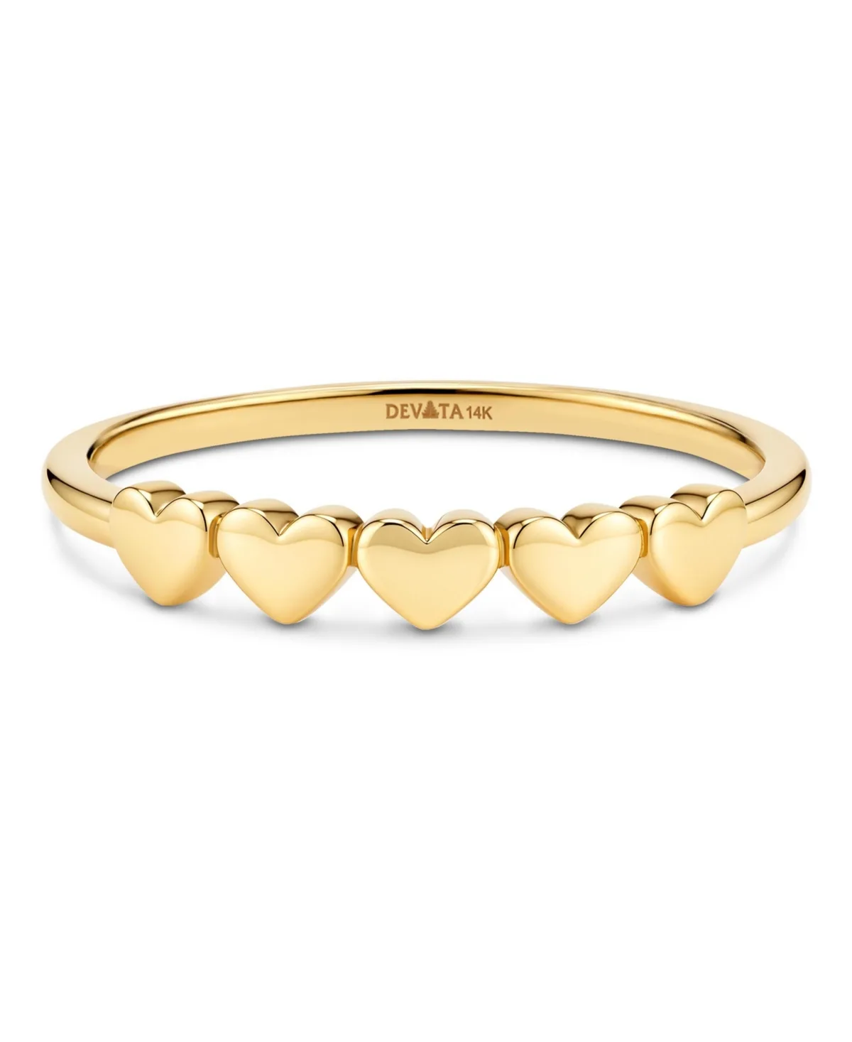 Sweet Heart Ring in 14K Yellow Gold by Devata