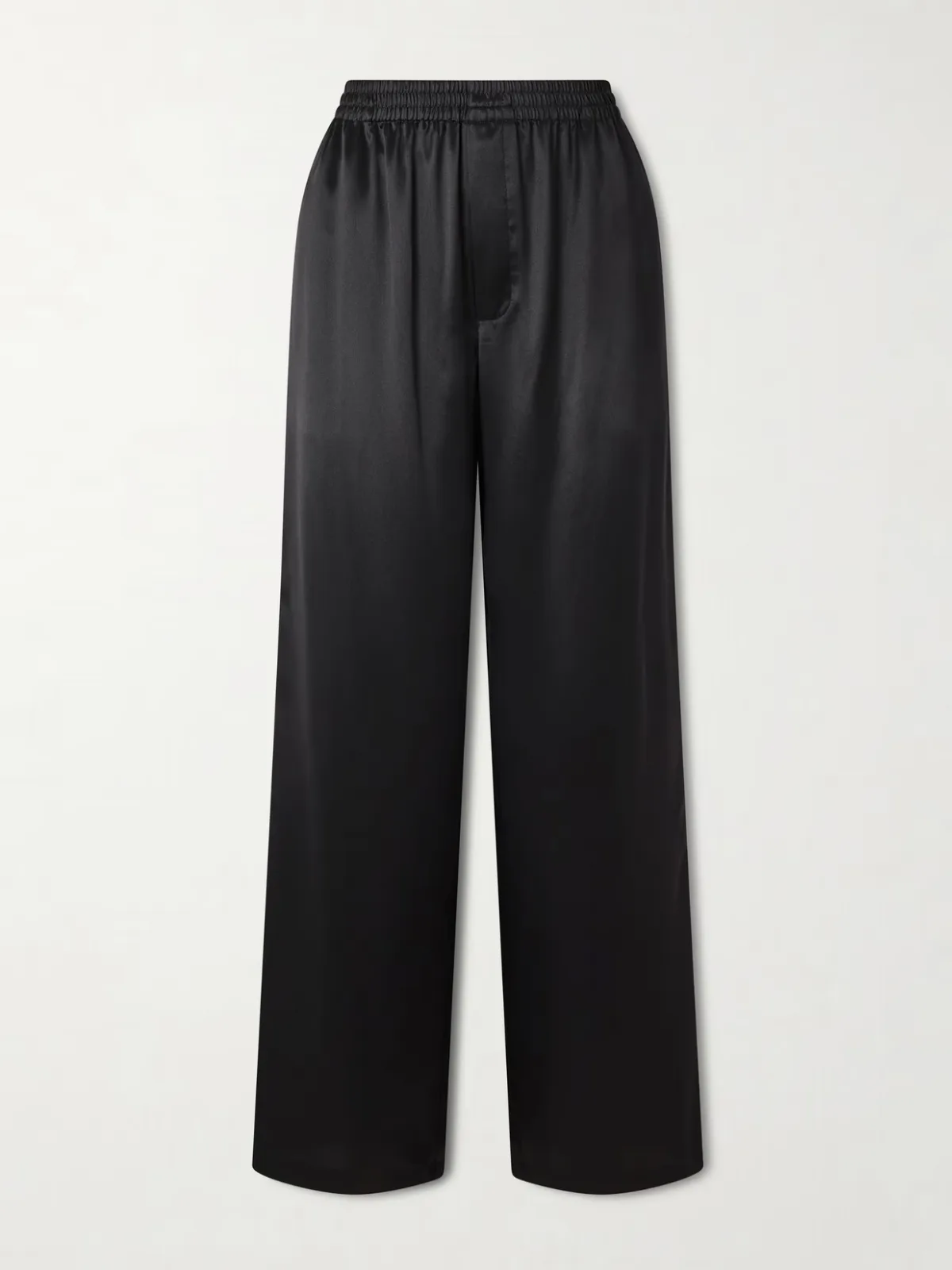 - Silk-satin Straight-leg Pants -