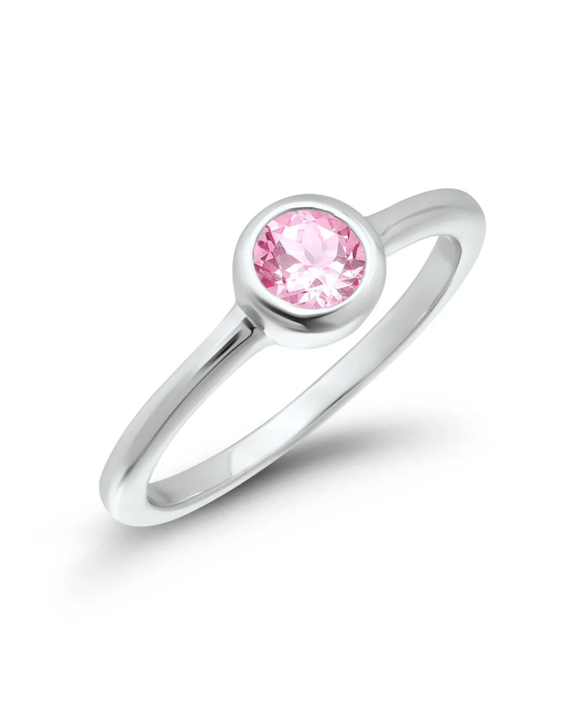 Cubic Zirconia Round Bezel-Set Promise Ring by Macy's