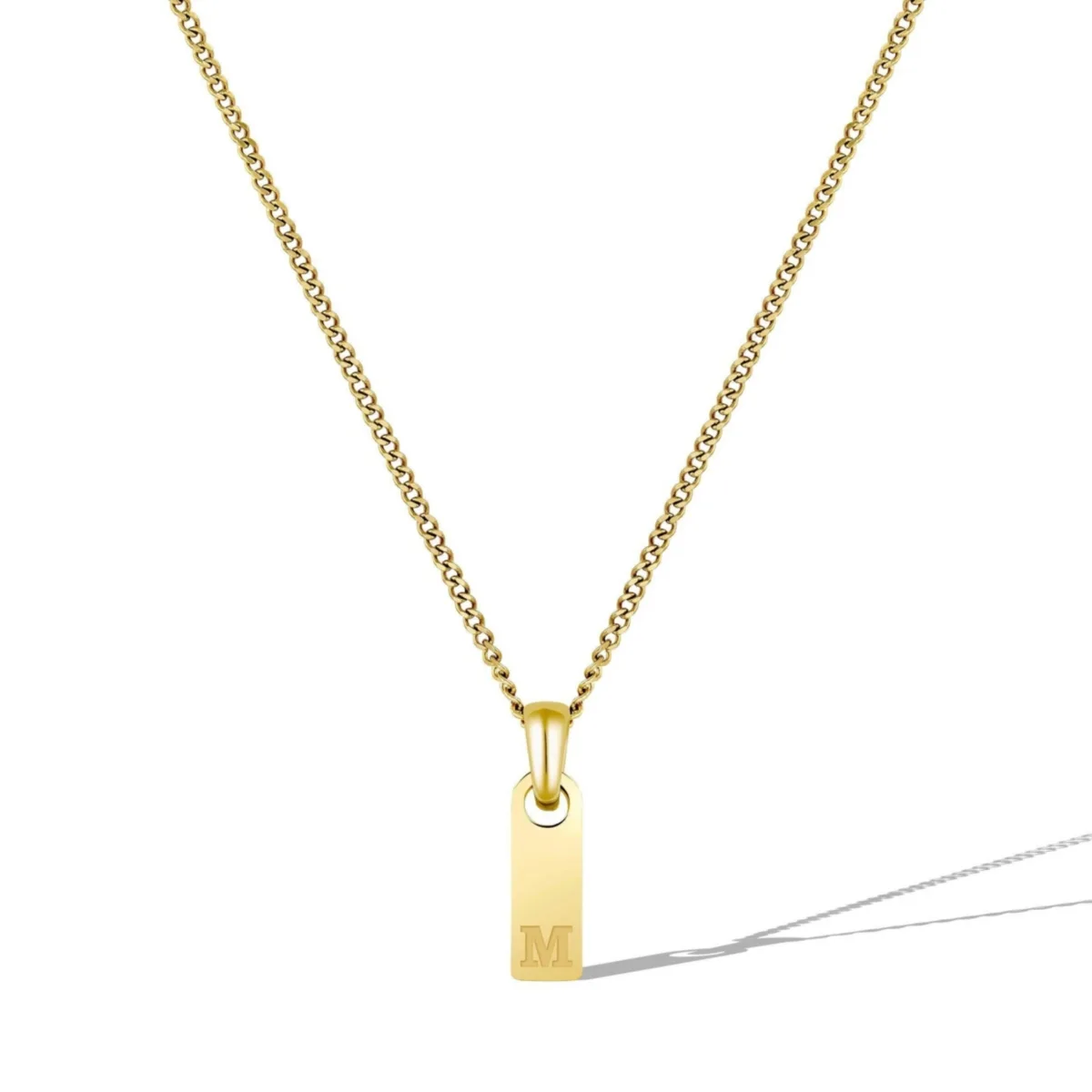 Initial Tag Necklace - M