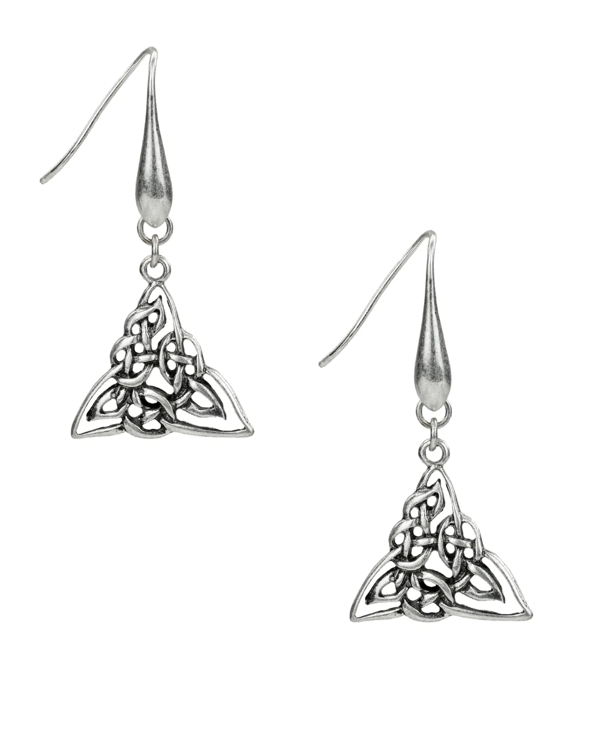 Silver-Tone Mixed-Metal Triquetra Drop Earrings by Patricia Nash