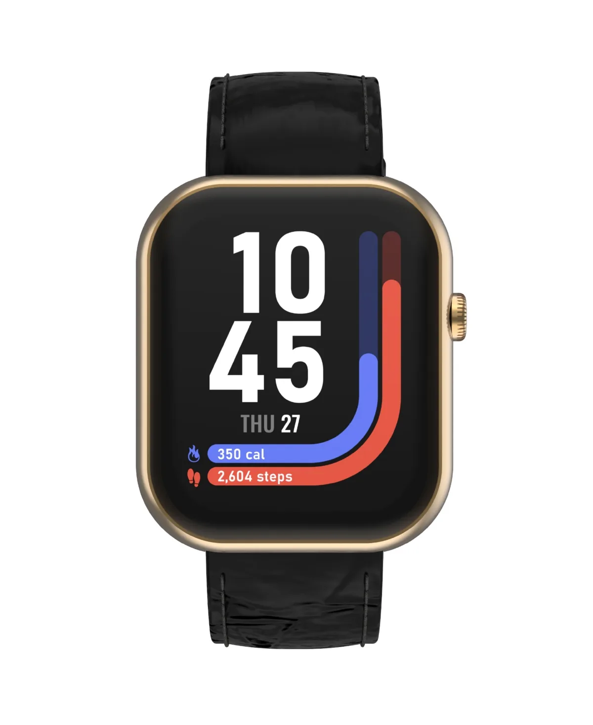 Air 5 Black Leather Strap Smartwatch by Itouch
