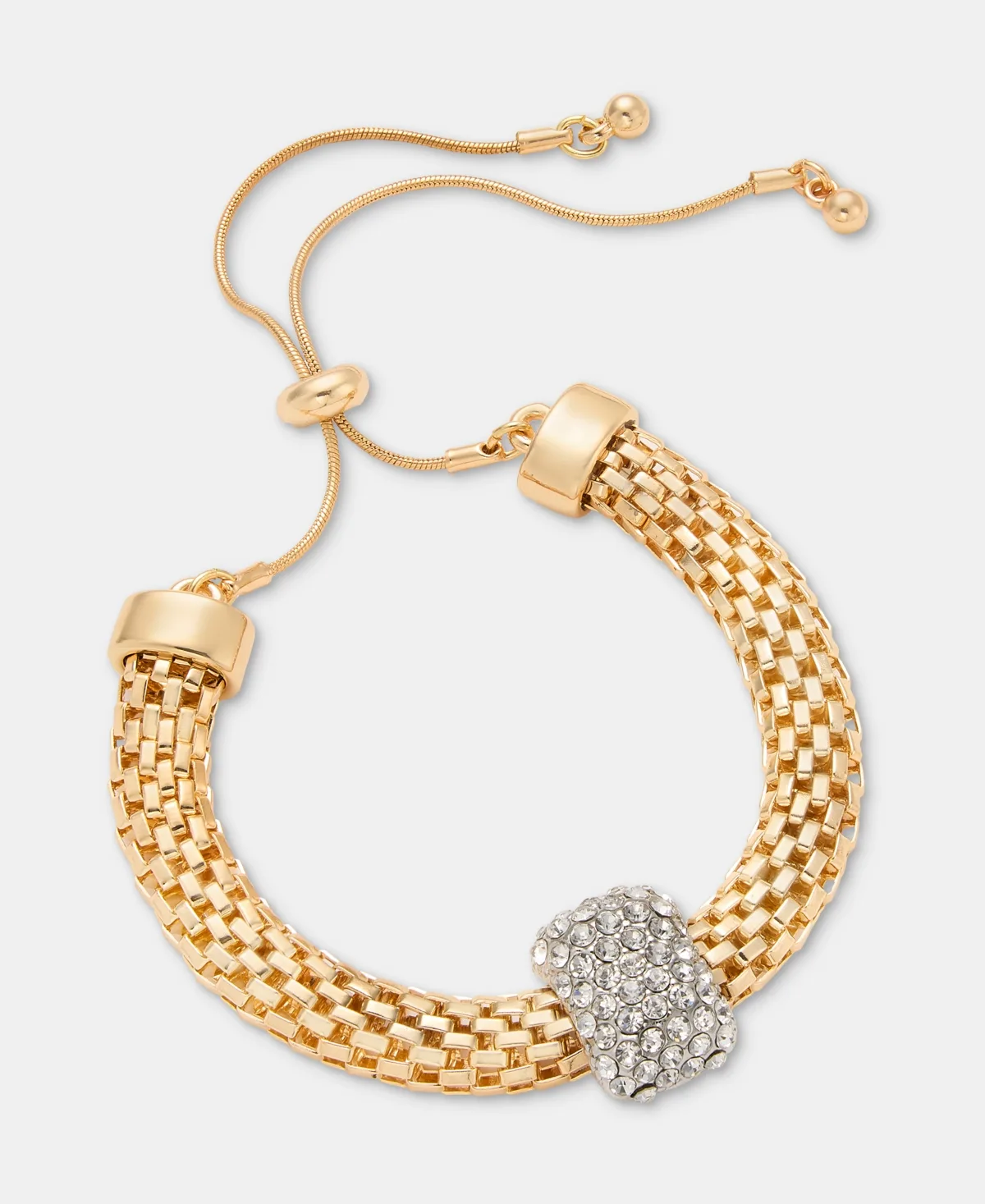 Crystal Adjustable Pull Tie Bracelet by INC International Concepts