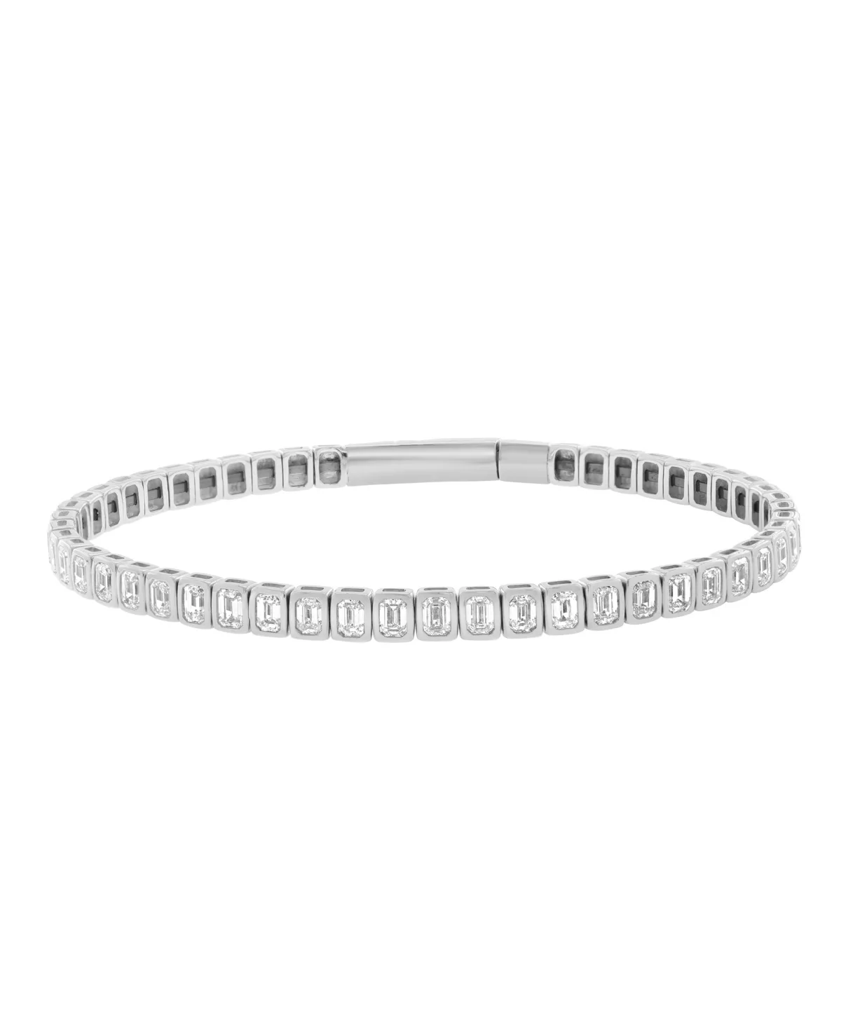 Effy Collection Lab-Grown Diamond Emerald Cut Bangle Bracelet (2-7/8 ct. t.w.) in 14k White Gold by Effy Collection