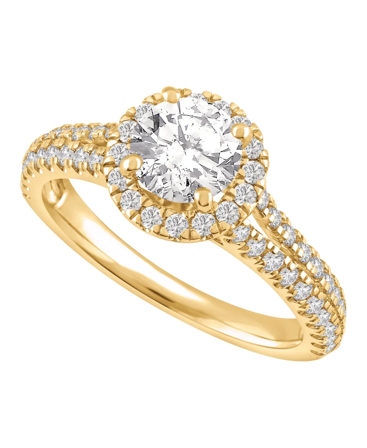 Halo Engagement Ring (1-1/4 ct. t.w.) in 14k Yellow or White Gold