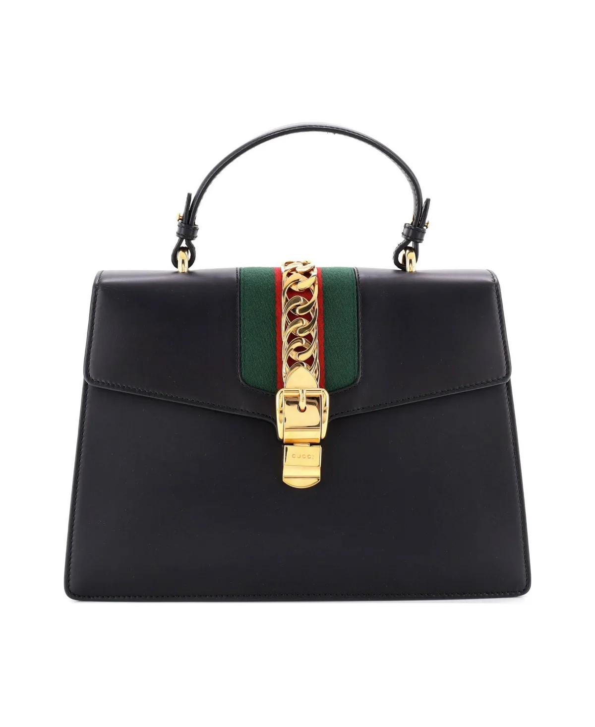 Pre-Owned Medium Sylvie Top Handle Bag Leather by Gucci
