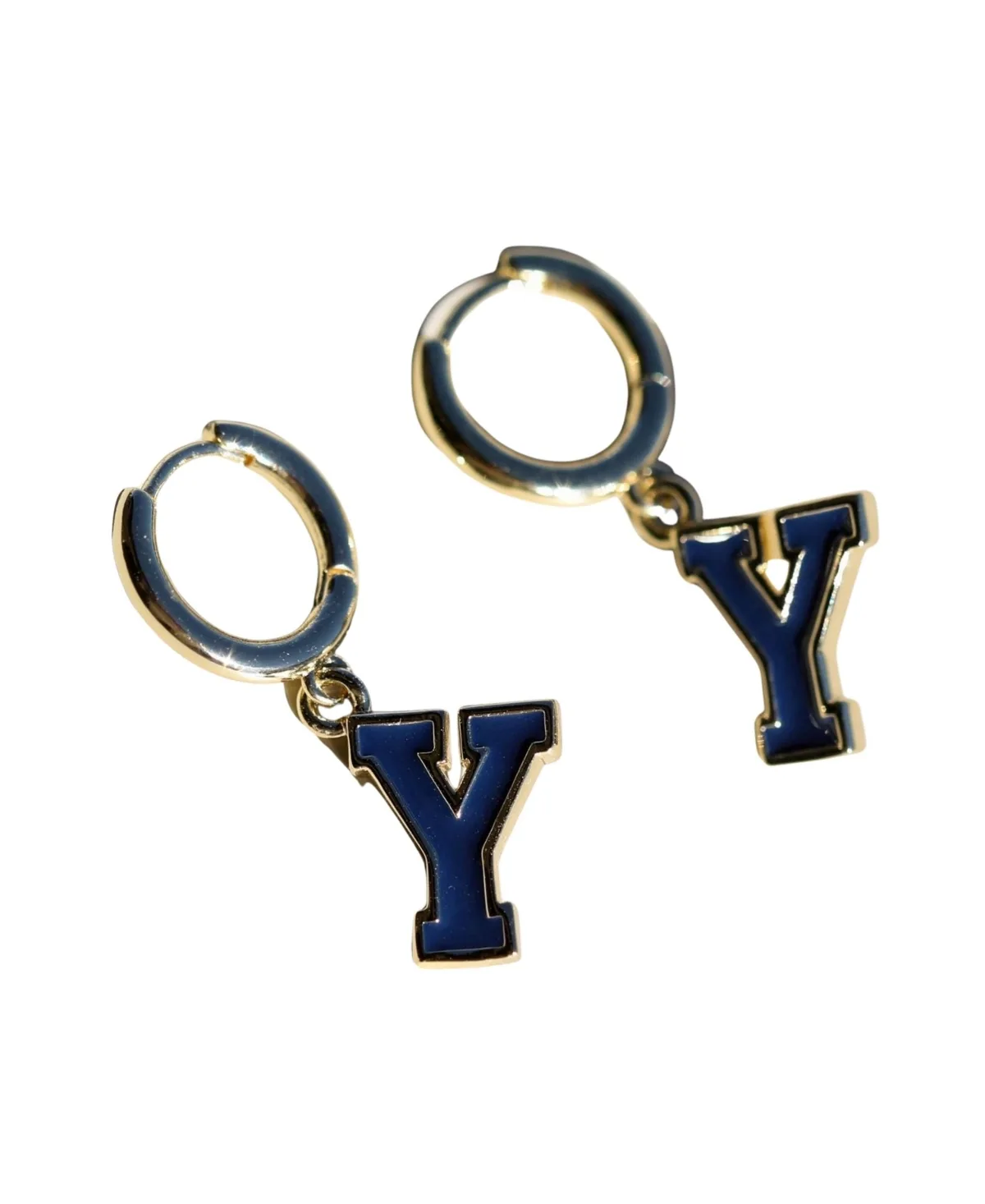 Brigham Young University Enamel Huggie Earrings by Nickel & Suede