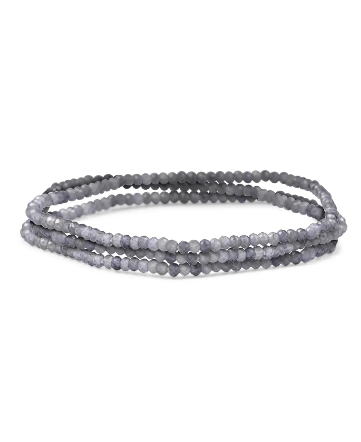 Natural Tiny Faceted Ombre Petite Seed Caviar Rondelle Beads Stretch Bracelets Stackable Set of 3 Strands by Bling Jewelry