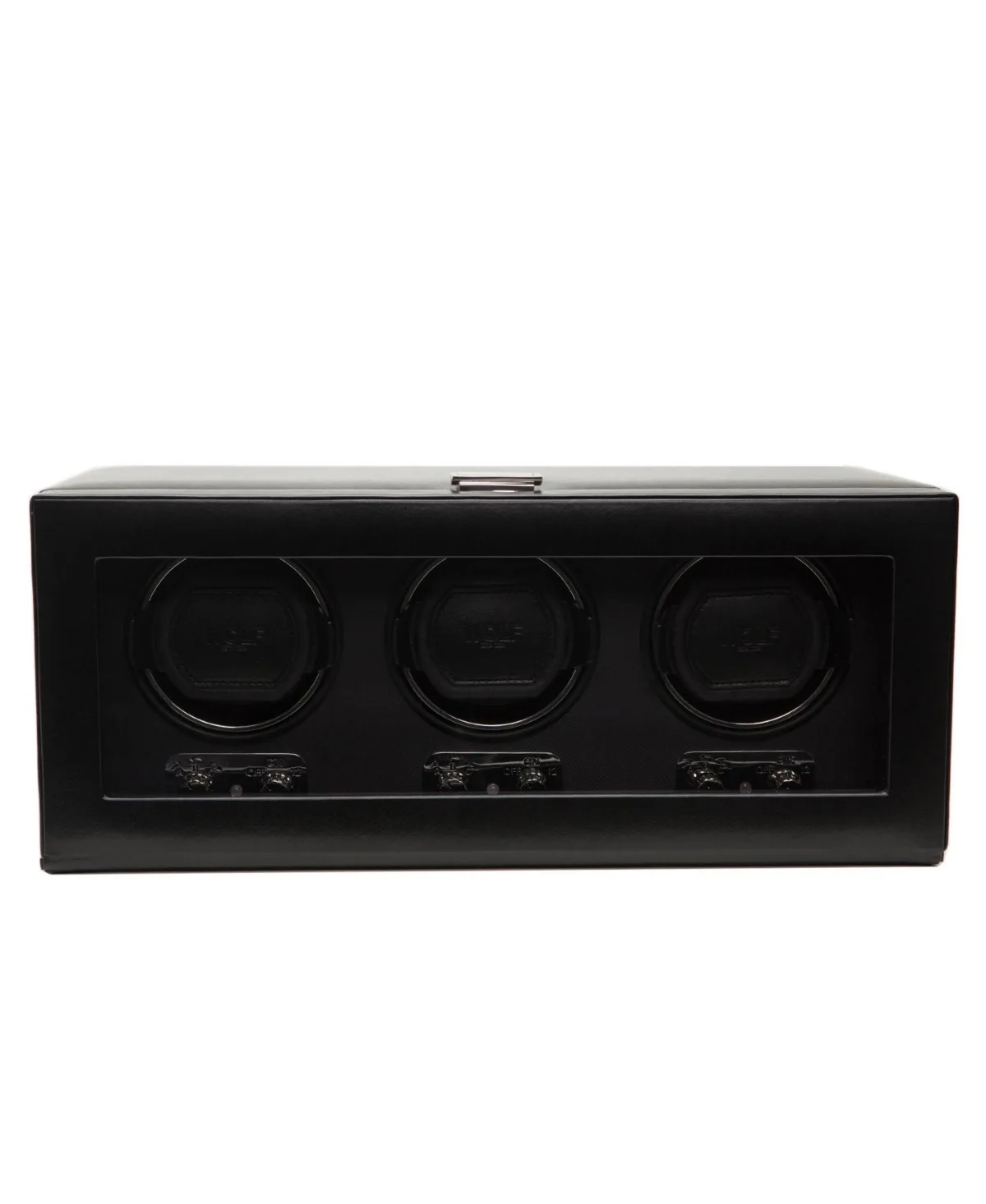 Heritage Belgrave Triple Watch Winder, Faux Leather, 52 mm by Wolf