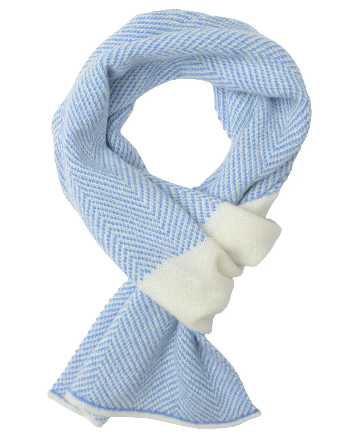Genova Herringbone Double-Thickness Cashmere Neck Warmer by Elizabetta