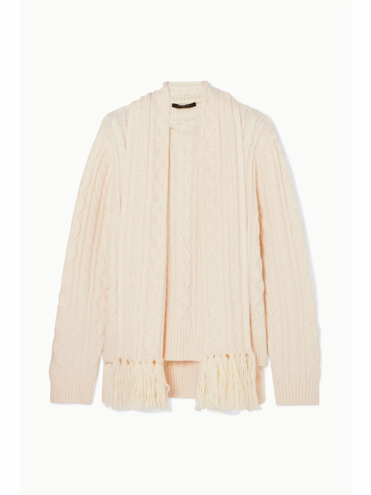 - Cable-knit Wool-blend Sweater -