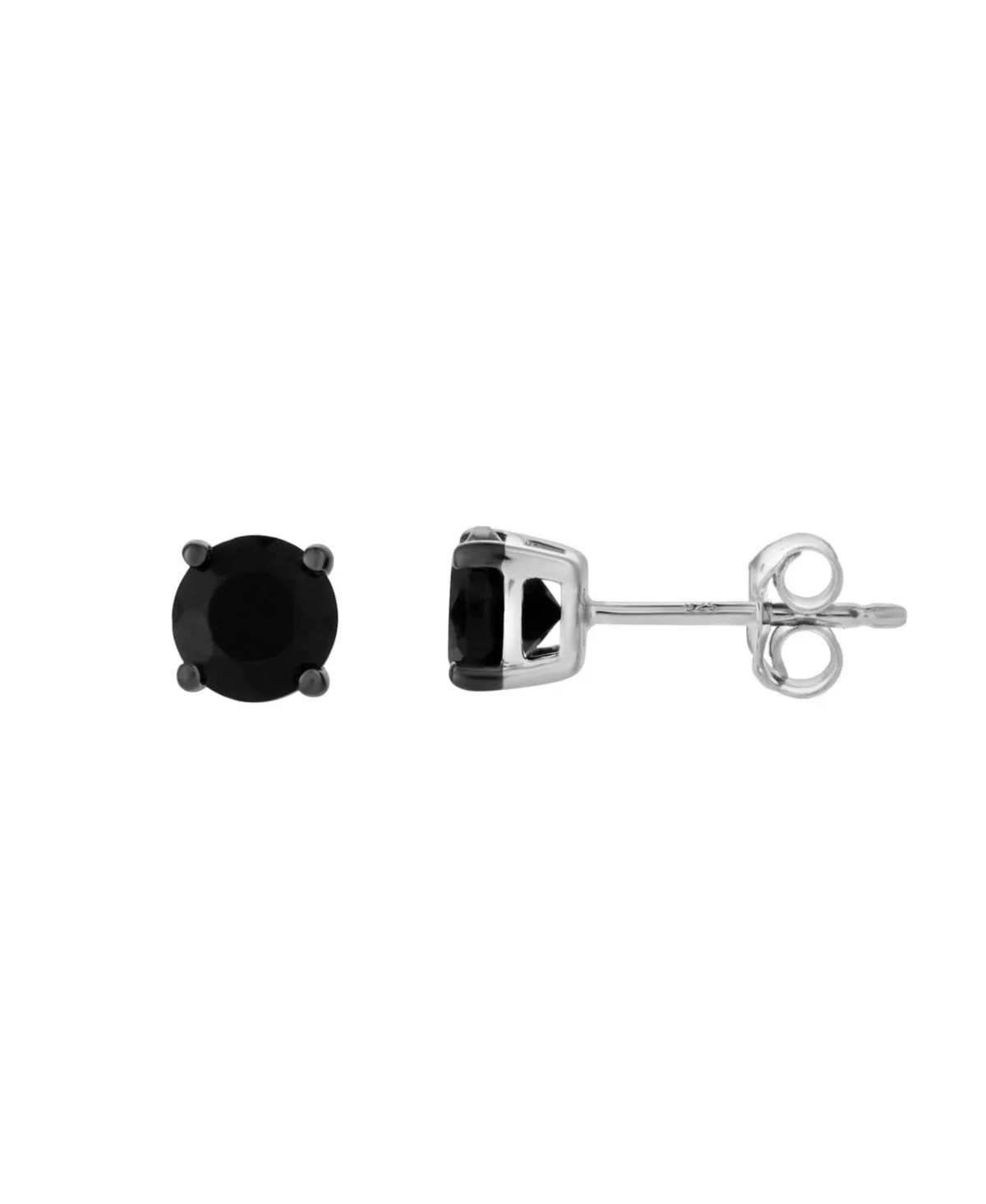Black Spinel Stud Earrings (0.95 ct. t.w.) in 925 Sterling Silver