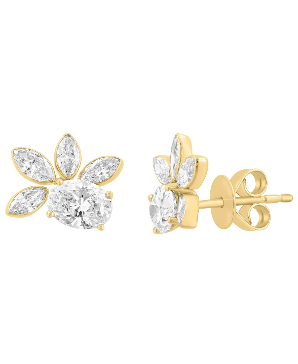 Lab-Grown Diamond Earrings (1-7/8 ct. t.w.) in 14k Yellow Gold by Effy Collection