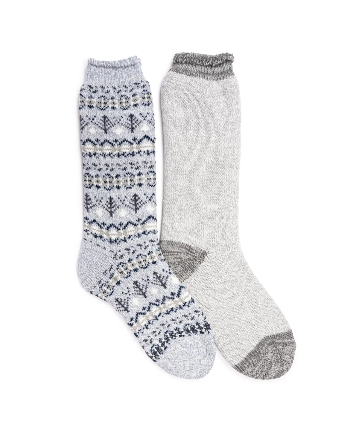 Ribbed-Cuff Boot Socks, 2-Pack