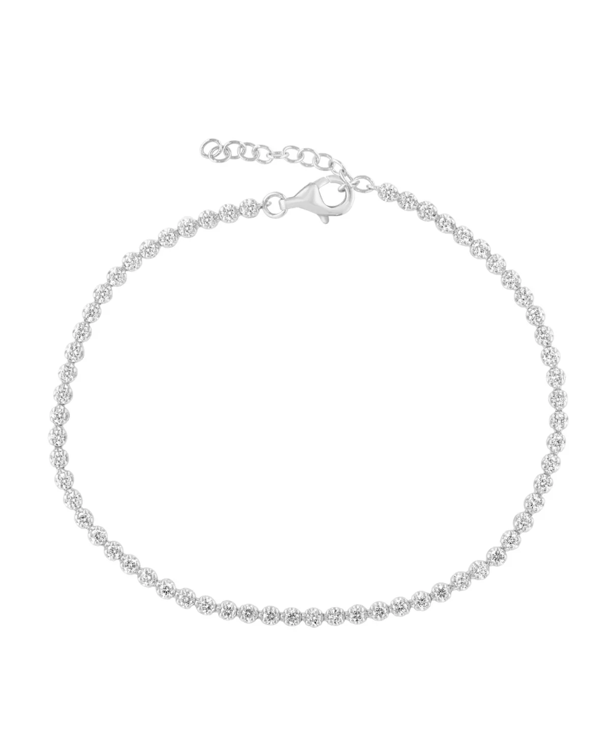 Lab-Grown Diamond Tennis Adjustable Bracelet (1 ct. t.w.) in 14k White Gold by Effy Collection