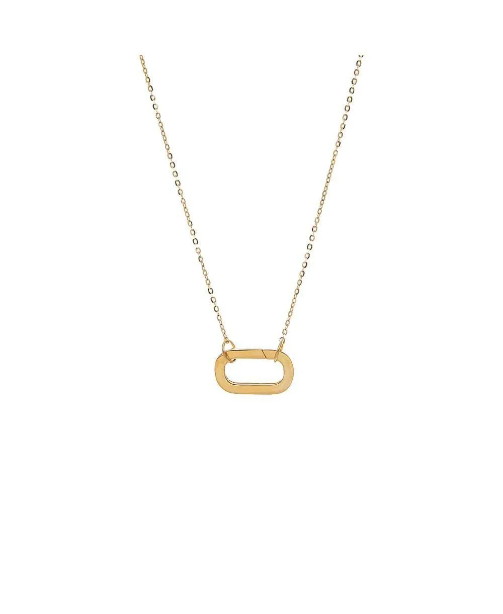 By Adina Eden Chunky Paperclip Toggle Charm Necklace 14K by By Adina Eden