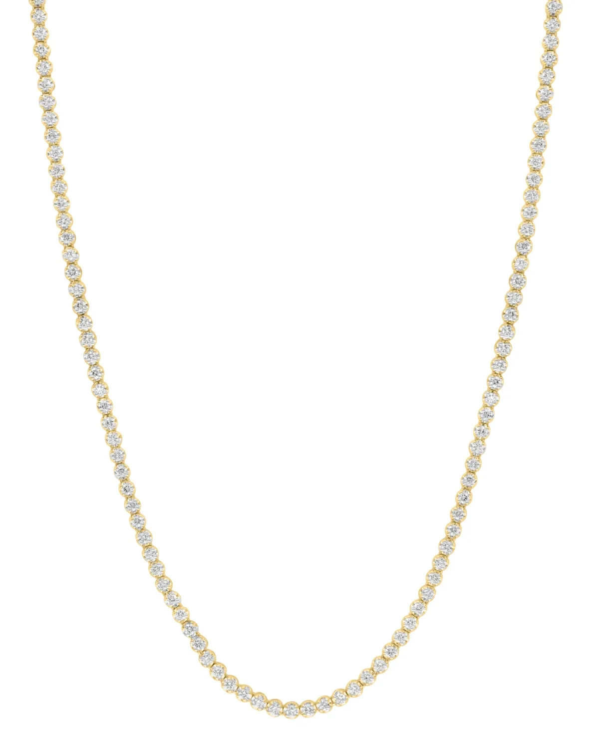 Lab-Grown Diamond Tennis Necklace (3 ct. t.w.) in 14k Yellow Gold by Effy Collection
