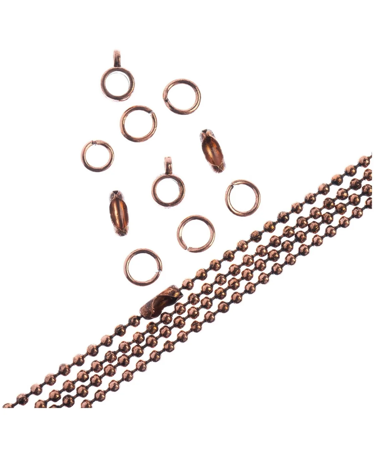 36in 3mm Ball Chain and Findings Jewelry Making Component Set by John Bead