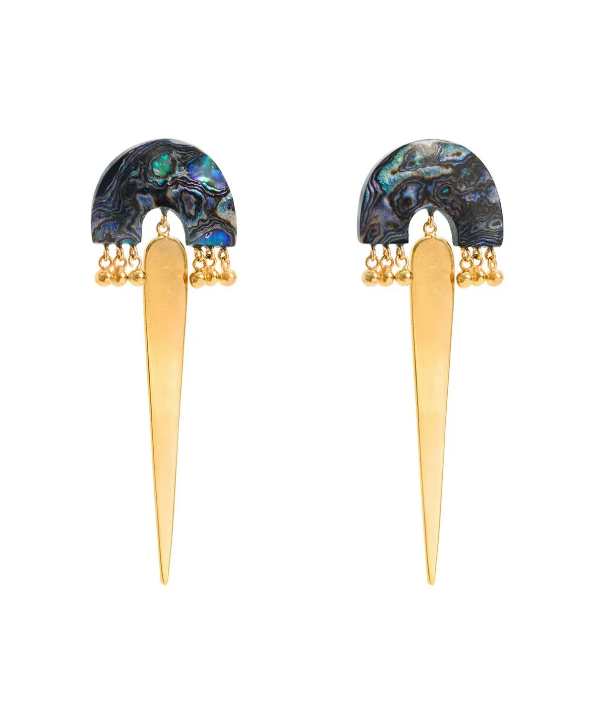 Paua Shell Gold-Tone Maya Earrings by Freya