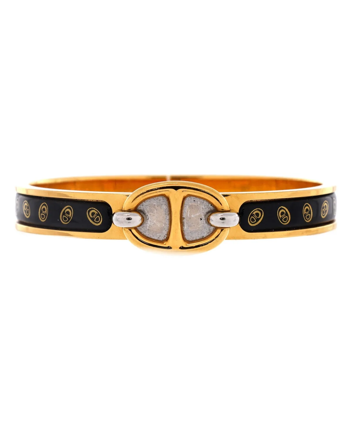 Pre-Owned Hermes Two-Tone Enamel Mini Clic Chaine dAncre Bracelet - Metal by Hermes