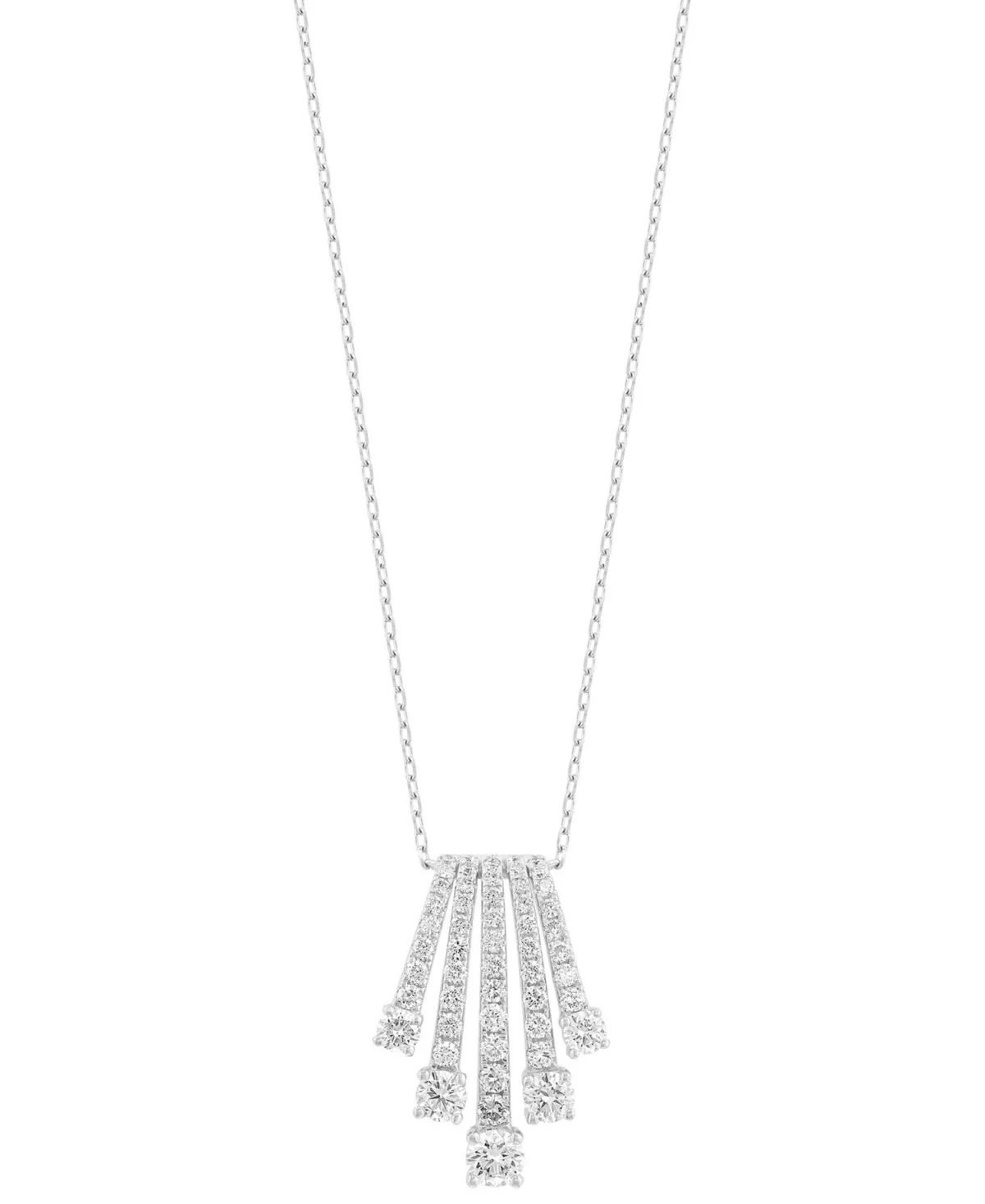 Lab-Grown Diamond Necklace (1-1/2 ct. t.w.) in 14k White Gold by Effy Collection