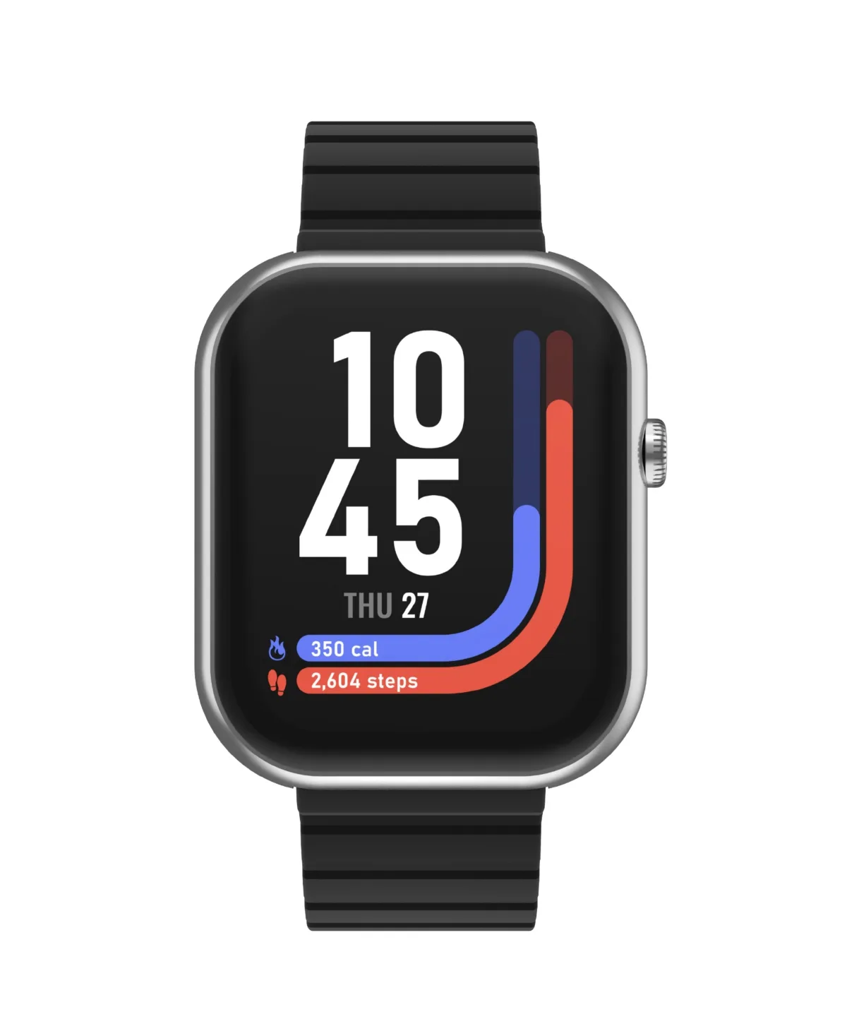 Air 5 Amoled Bluetooth Calling Black Magnetic Silicone Strap Smartwatch 24mm by Itouch