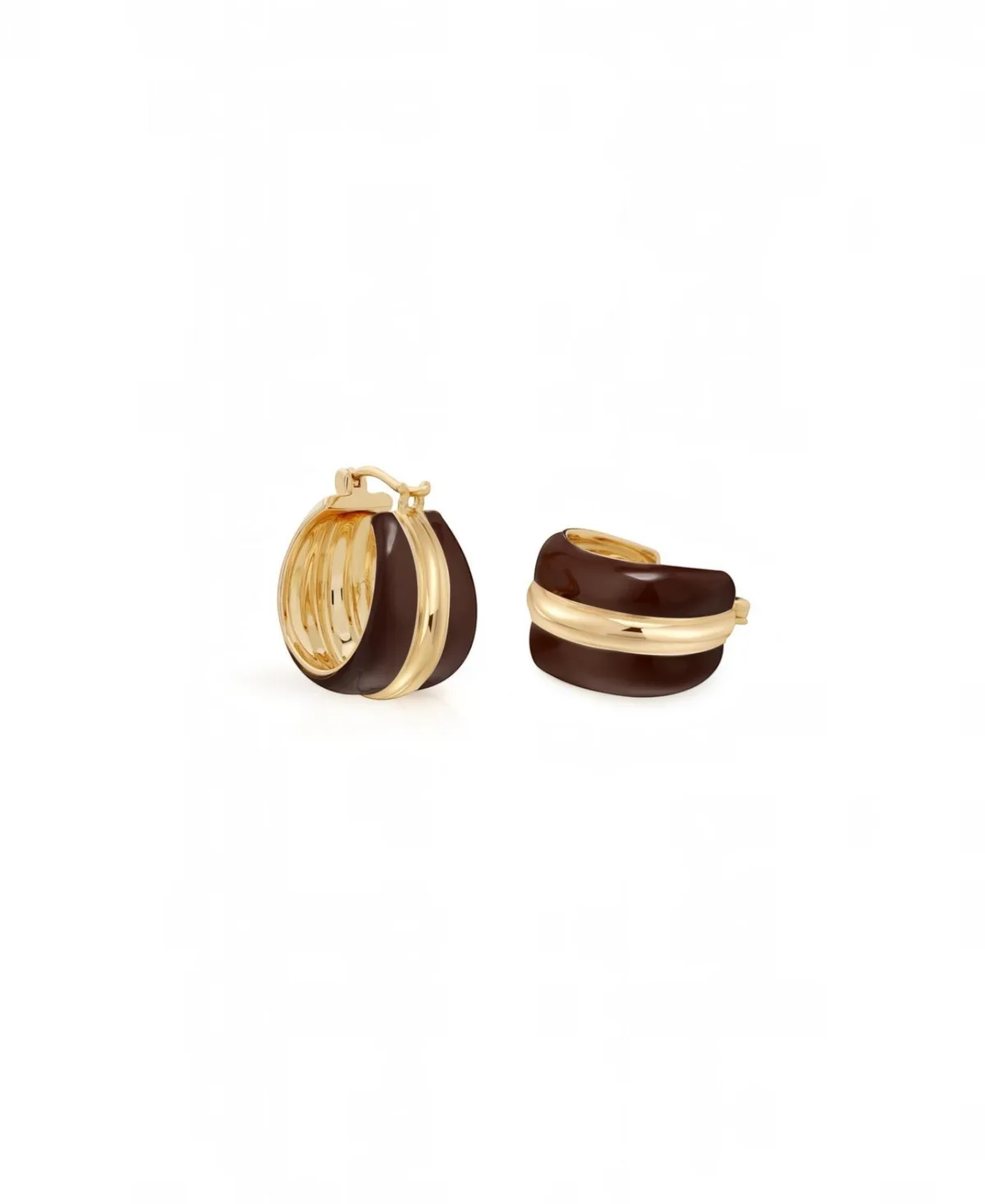 Enamel Ostuni Hoop Earrings by Retro Chic