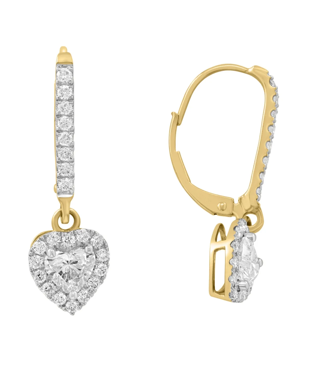 Lab-Grown Diamond Drop Earrings (1-1/2 ct. t.w.) in 14k Yellow Gold