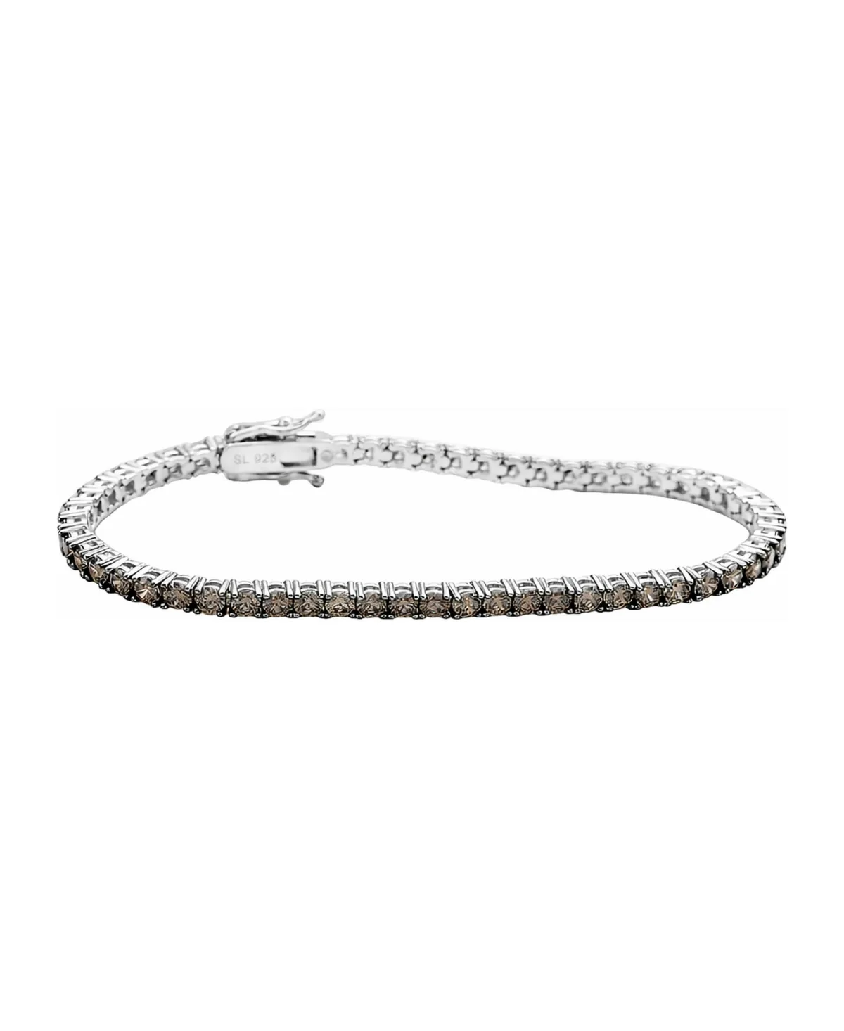 Sterling Silver Cubic Zirconia Thin Tennis Bracelet by Suzy Levian New York