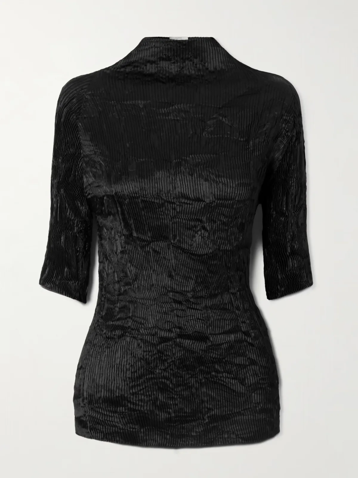 - Dahlia Crinkled Plissé-satin Blouse -