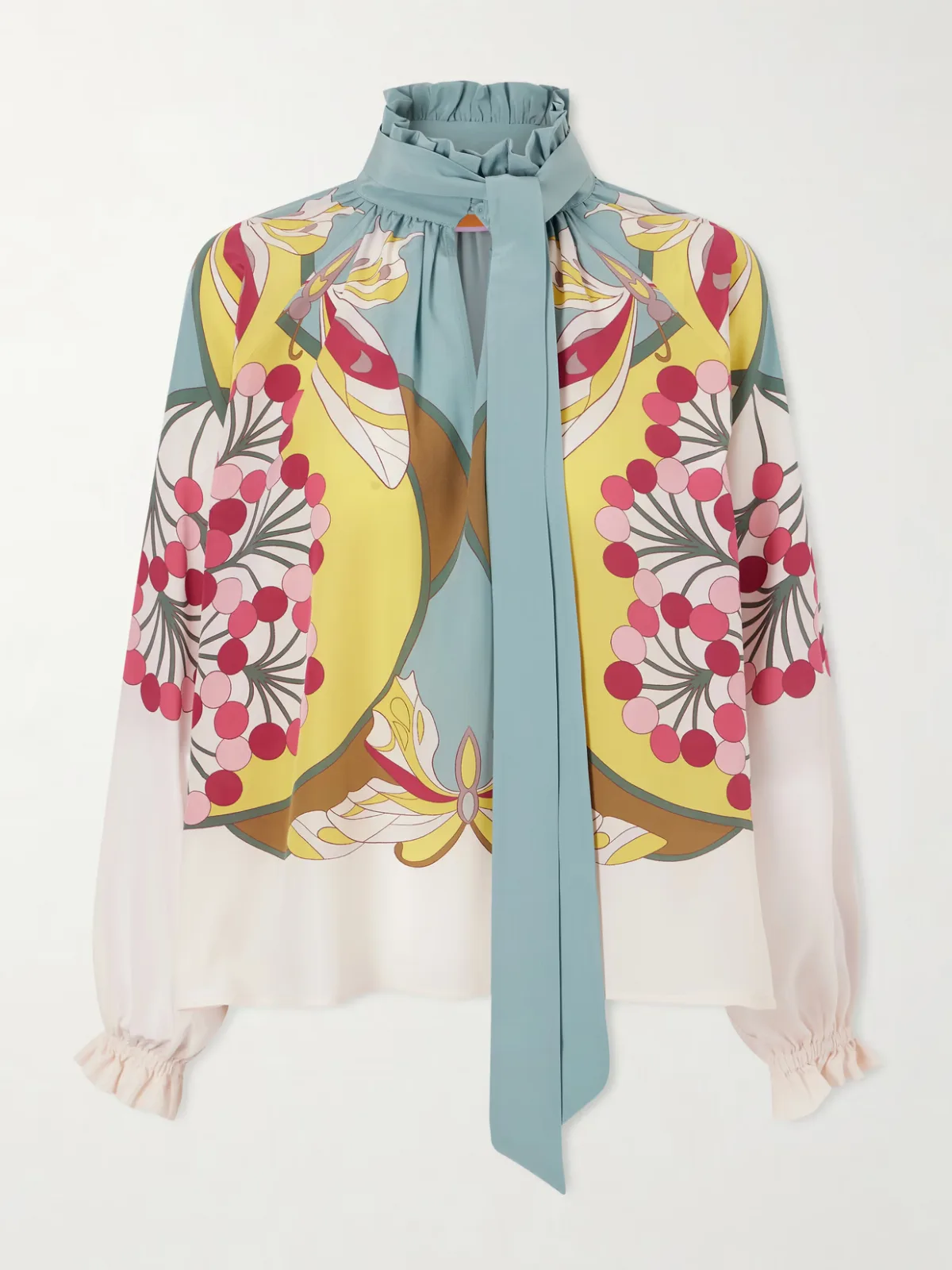 - Cerere Printed Silk-crepe Blouse - by La DoubleJ