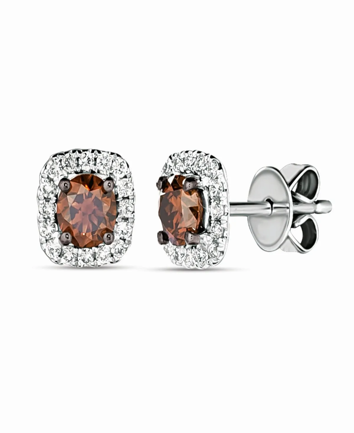 Chocolate & Vanilla Diamond Earrings (.60 ct. t.w.) in 14k Vanilla Gold by Le Vian