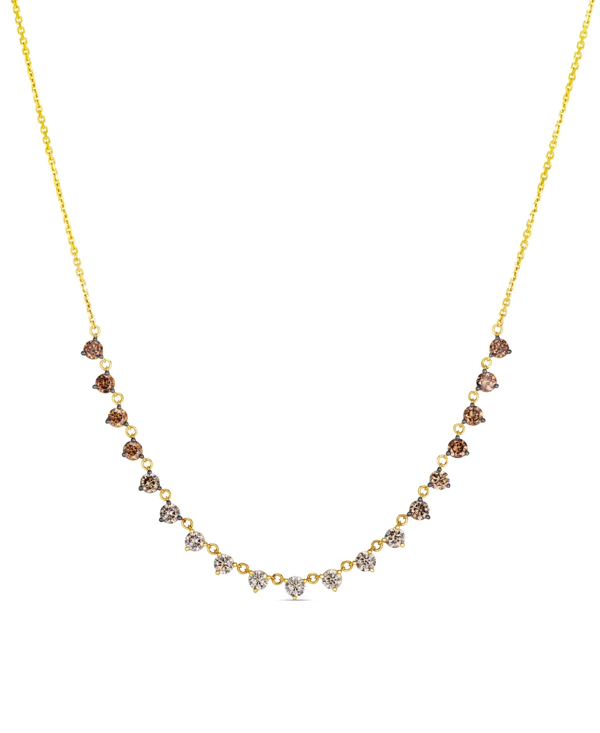 Chocolate Ombre Diamond Necklace (1.98 ct. t.w.) in 14k Honey Gold by Le Vian