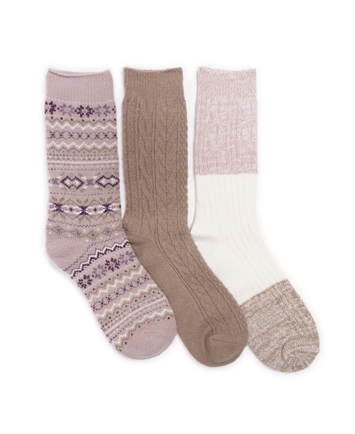 Boot Socks with Ribbed Cuff, 3-Pack